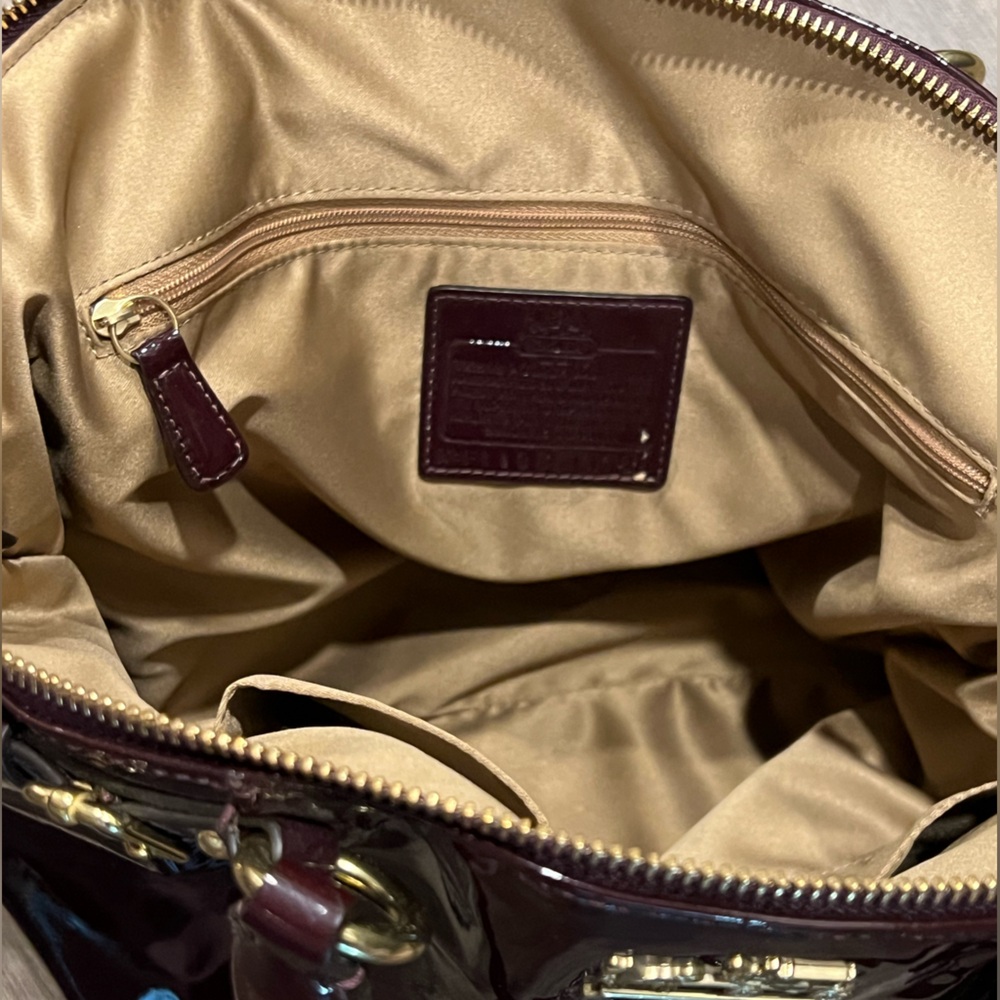 Coach Madison Lindsey Plum Satchel/Handbag - Picture 8 of 11